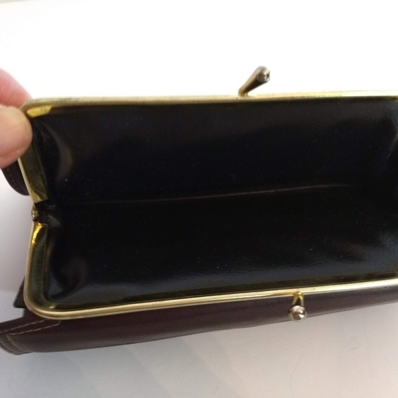 VINTAGE BROWN/BURGUNDY TOP GRAIN COWHIDE WALLET - Picture 3 of 7